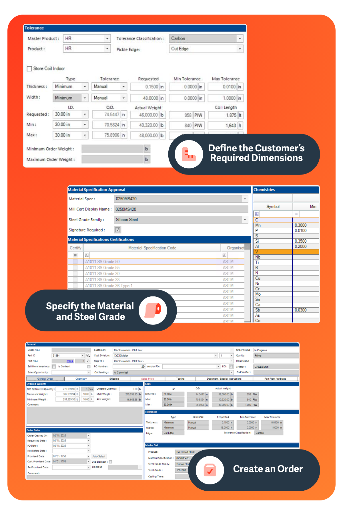 Module 1 - Order entry and planning